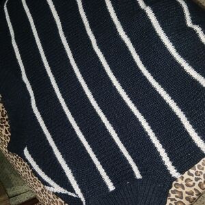 Black and White Striped Sweater